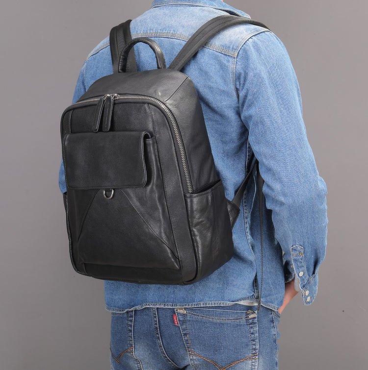 CarryQuest® Luxe Leer Rugzak - 38x29x13cm - 13L - Stijlvol & PraktischCarryQuest®simpleNiet Klaar