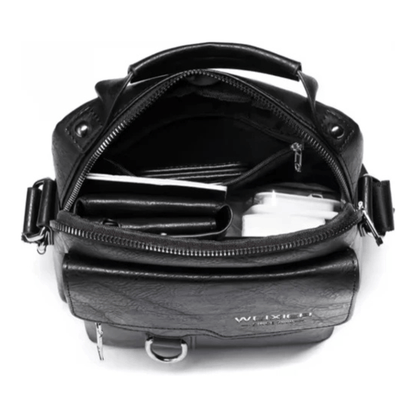 CarryQuest® - Mannen Schoudertas - Reis schoudertas heren - Stijlvol en Functionee - Zwart