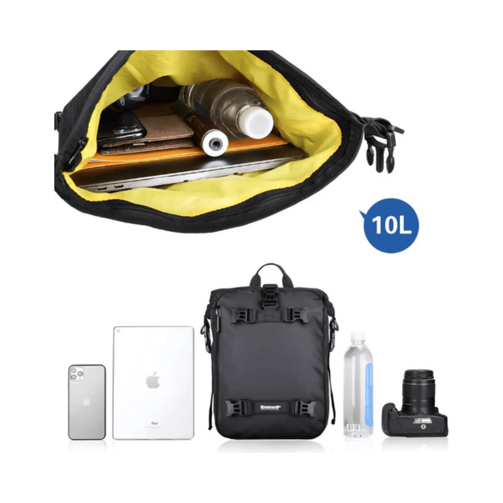 CarryQuest® - Motor Achter Tas 10L Waterdicht - rugzak Universeel - 10L - ZwartCarryQuestsimple