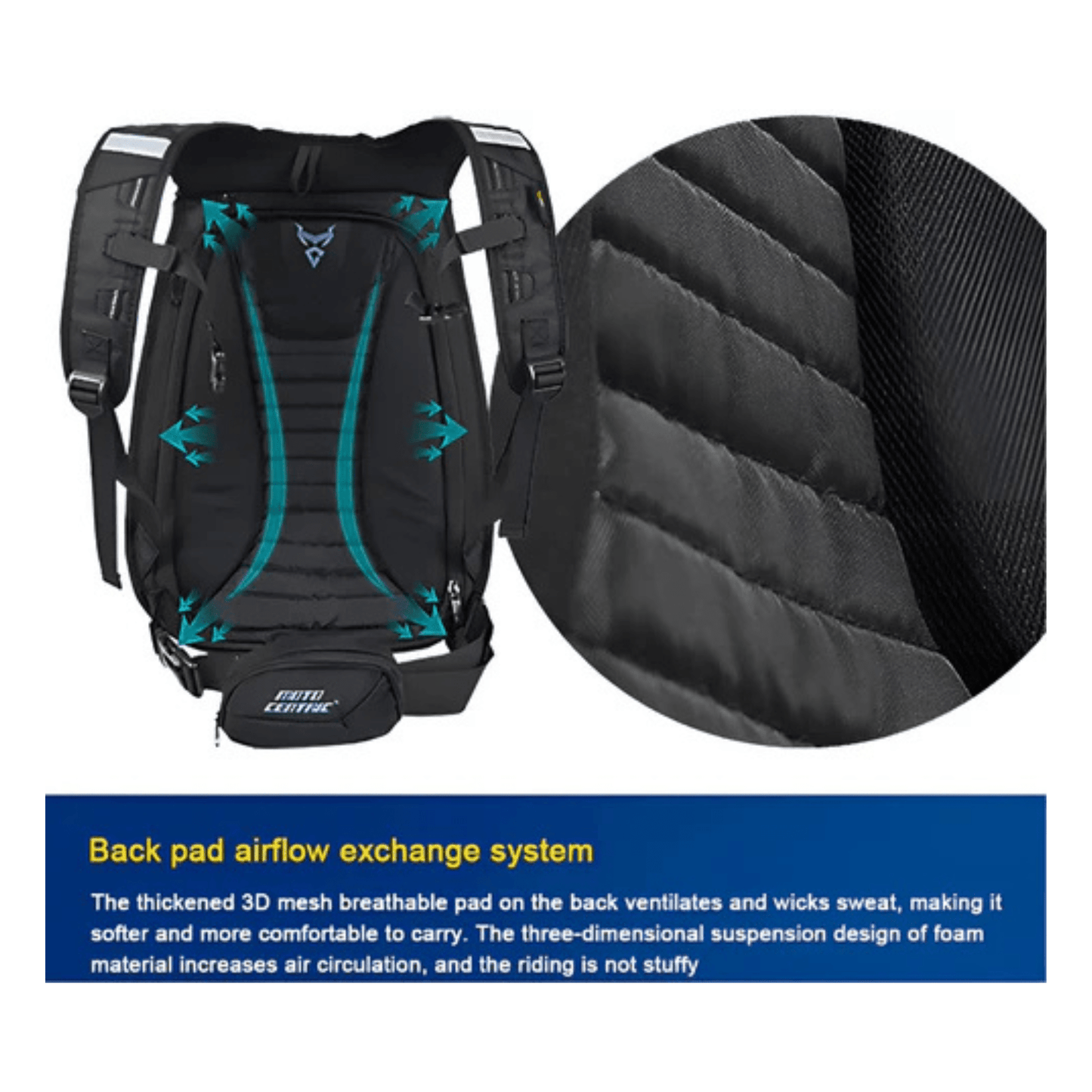 CarryQuest® - Motor Helm Rugzak - Laptop Rugzak 15” - Verstelbare Schouder - Hard Shell - ZwartCarryQuestsimple