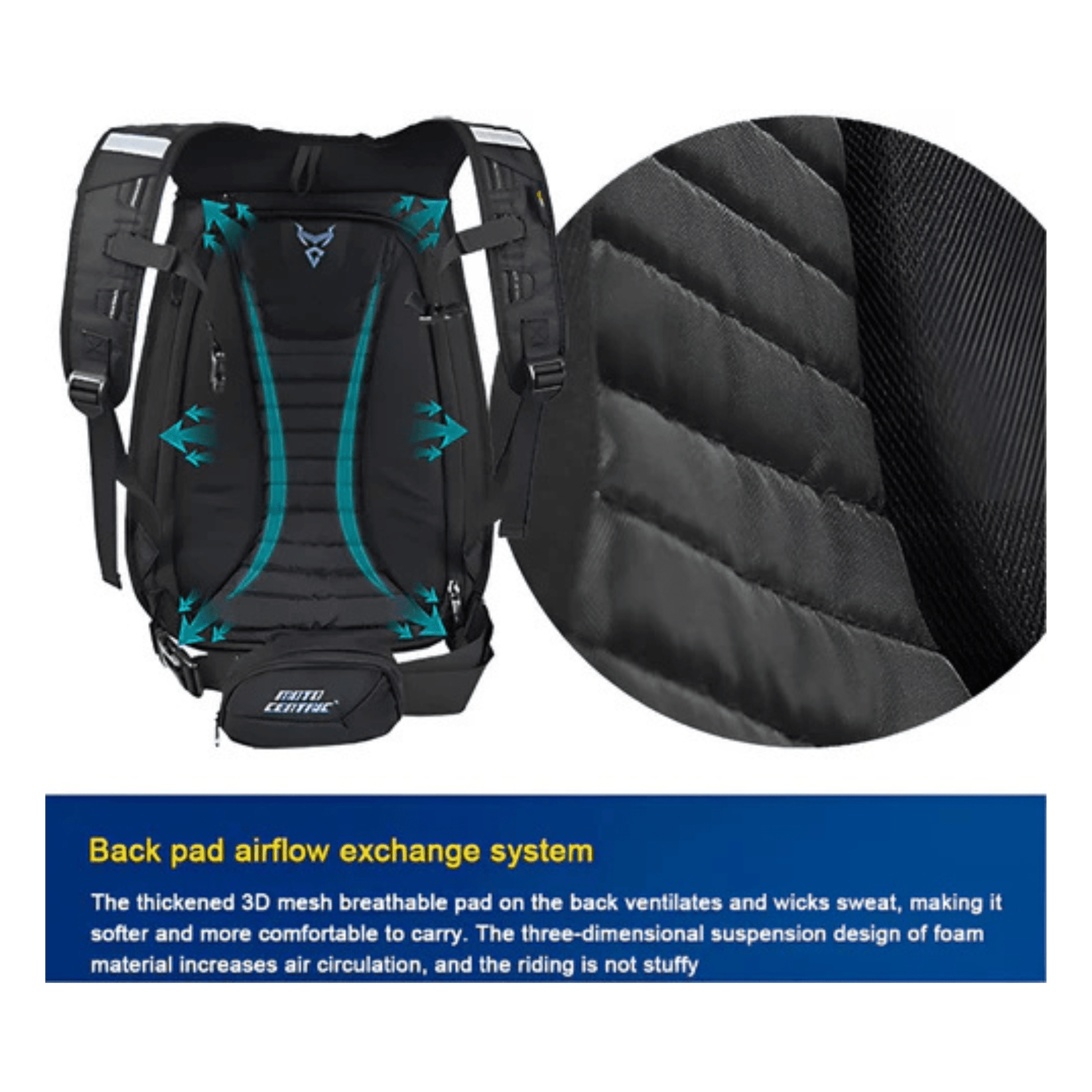 CarryQuest® - Motor Helm Rugzak - Laptop Rugzak 15” - Verstelbare Schouder - Hard Shell - ZwartCarryQuestsimple