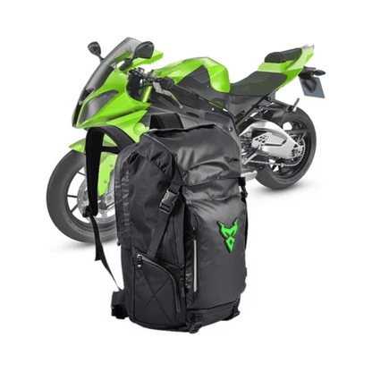 CarryQuest® - Motor Rugzak - 48L - Waterdichte Rugzak - Motortransport - Laptop Backpack - Zwart/GroenCarryQuestsimple