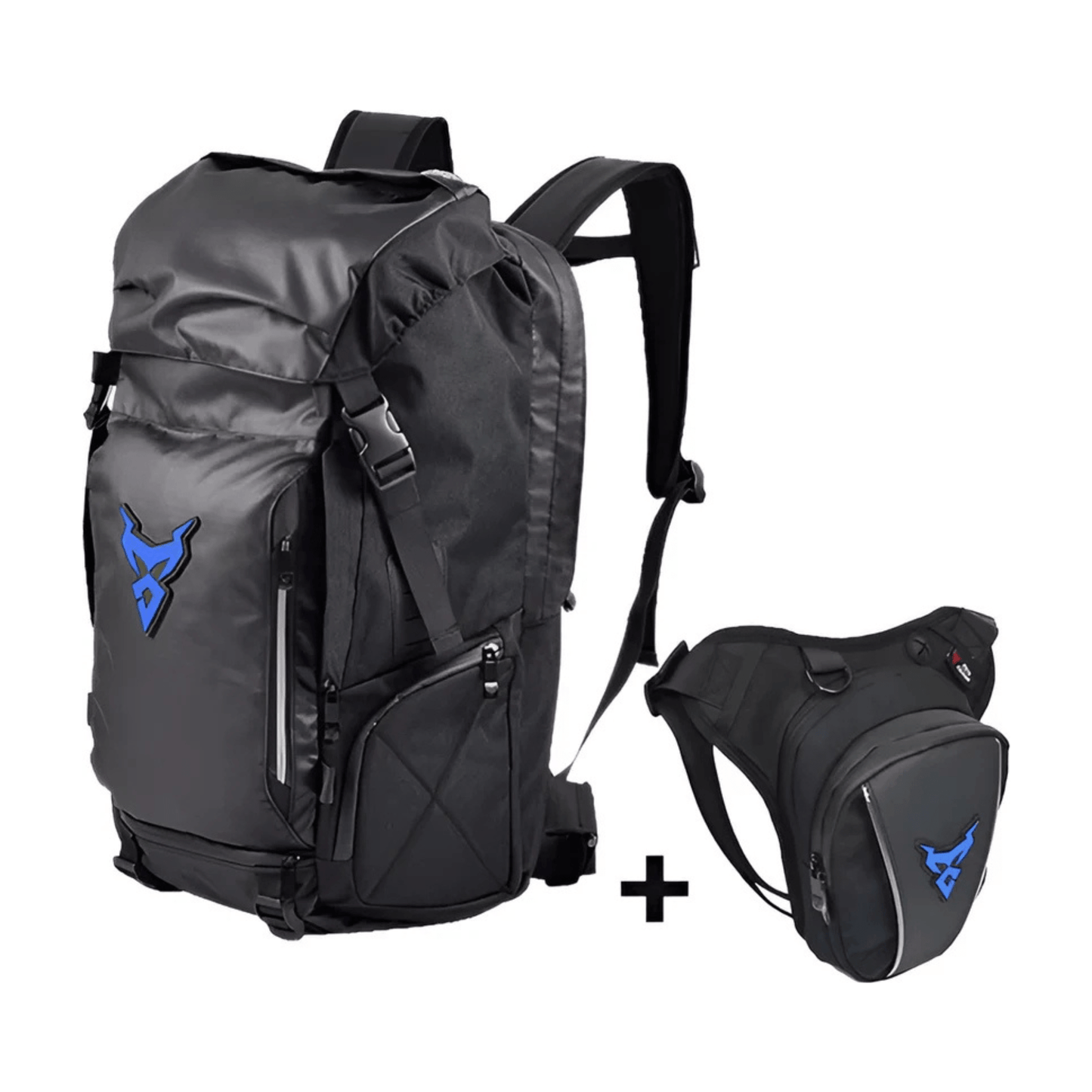 CarryQuest® - Motor Rugzak - Motorfiets Rugzak / Zadeltas Motor - Motorrugzak - 48L - Waterdicht - Oxford doek - BlauwCarryQuestsimple
