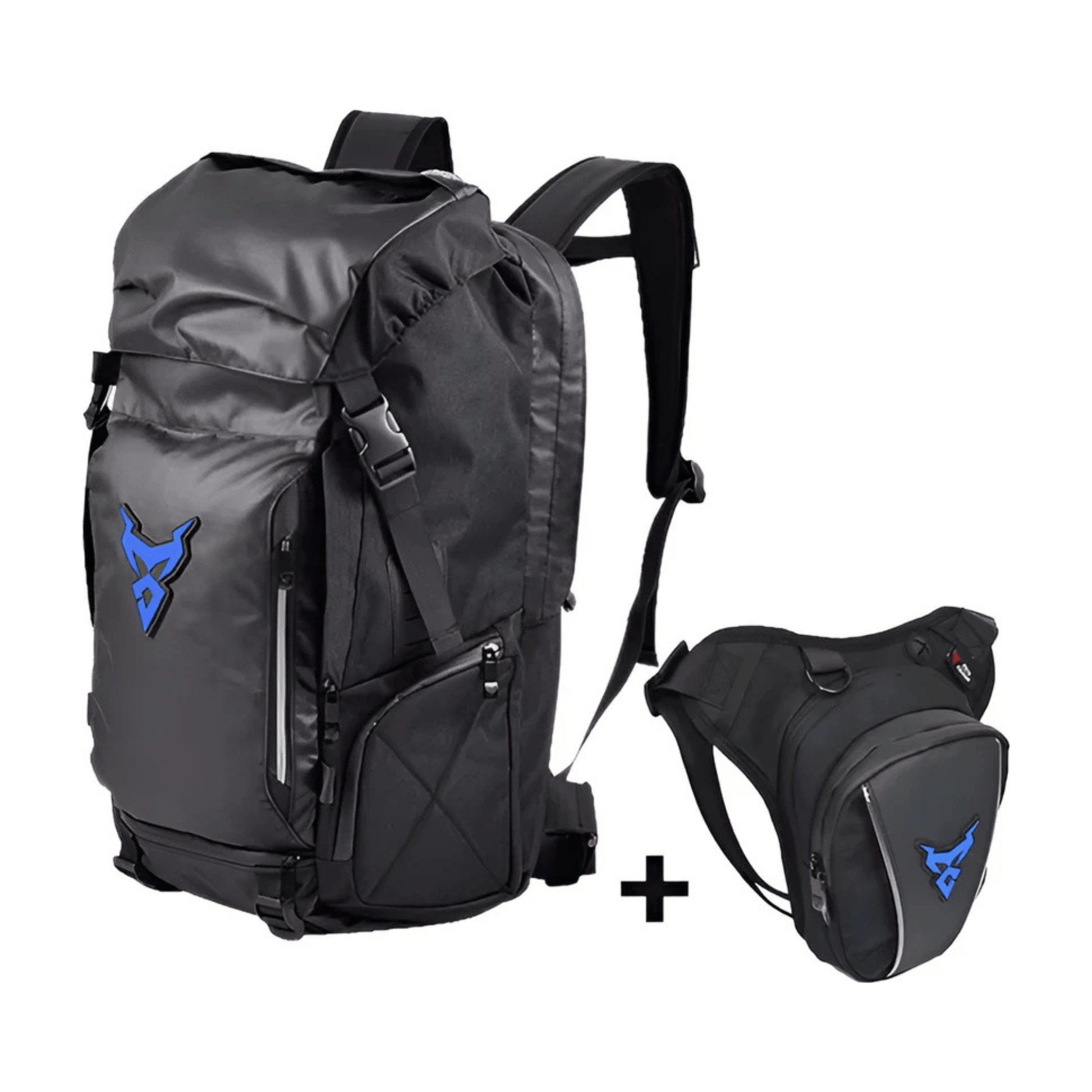 CarryQuest® - Motor Rugzak - Motorfiets Rugzak / Zadeltas Motor - Motorrugzak - 48L - Waterdicht - Oxford doek - BlauwCarryQuestsimple