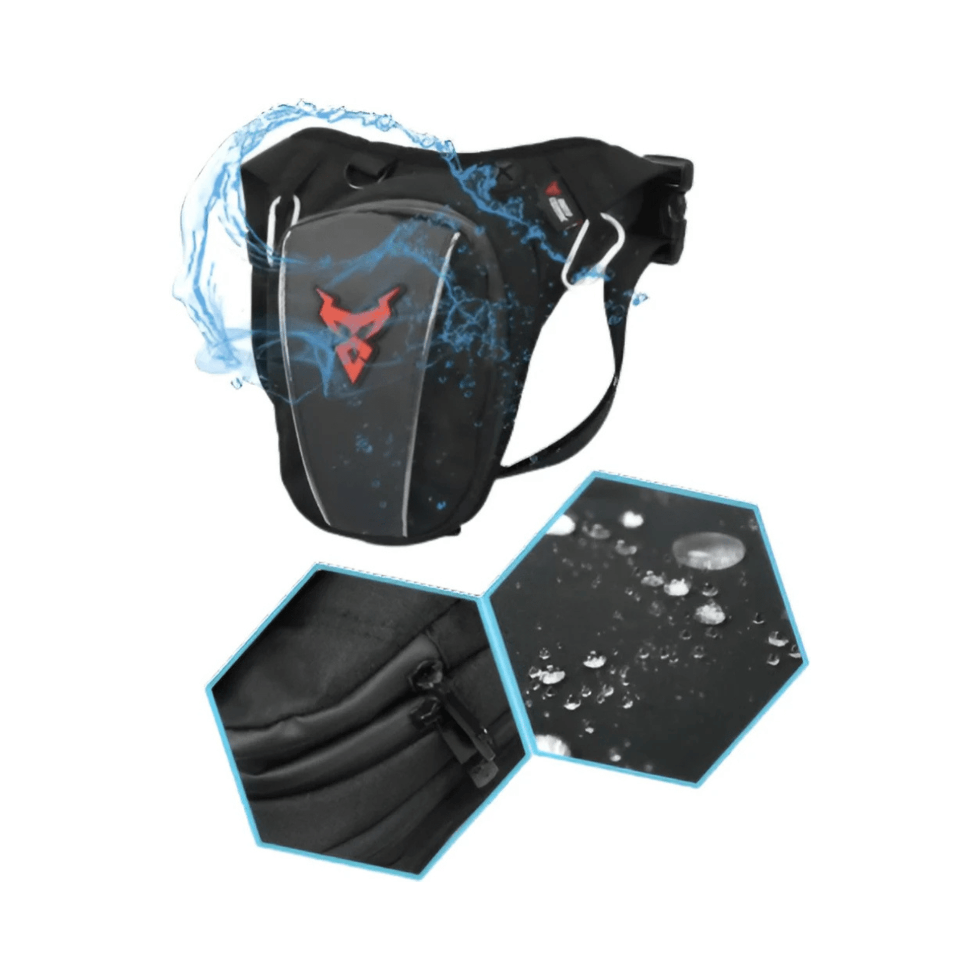 CarryQuest® - Motor Rugzak - Motorfiets Rugzak / Zadeltas Motor - Motorrugzak - 48L - Waterdicht - Oxford doek - RoodCarryQuestsimple