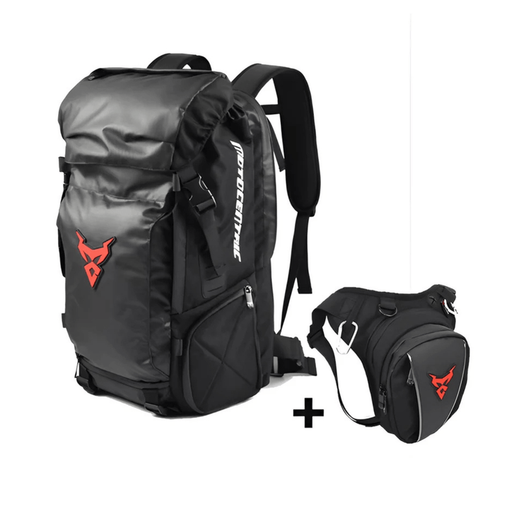 CarryQuest® - Motor Rugzak - Motorfiets Rugzak / Zadeltas Motor - Motorrugzak - 48L - Waterdicht - Oxford doek - Rood