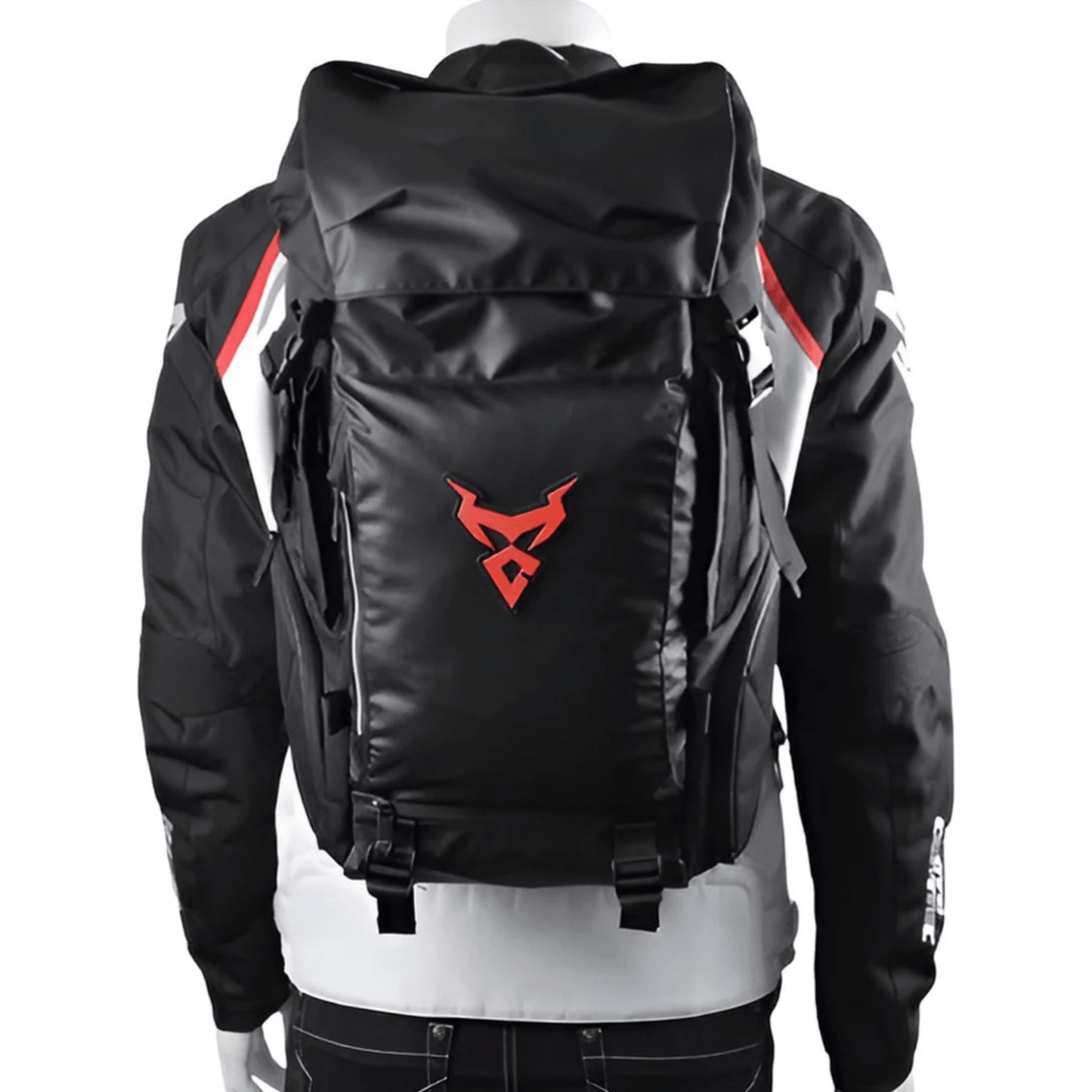 CarryQuest® - Motor Rugzak - Motorfiets Rugzak / Zadeltas Motor - Motorrugzak - 48L - Waterdicht - Oxford doek - RoodCarryQuestsimple