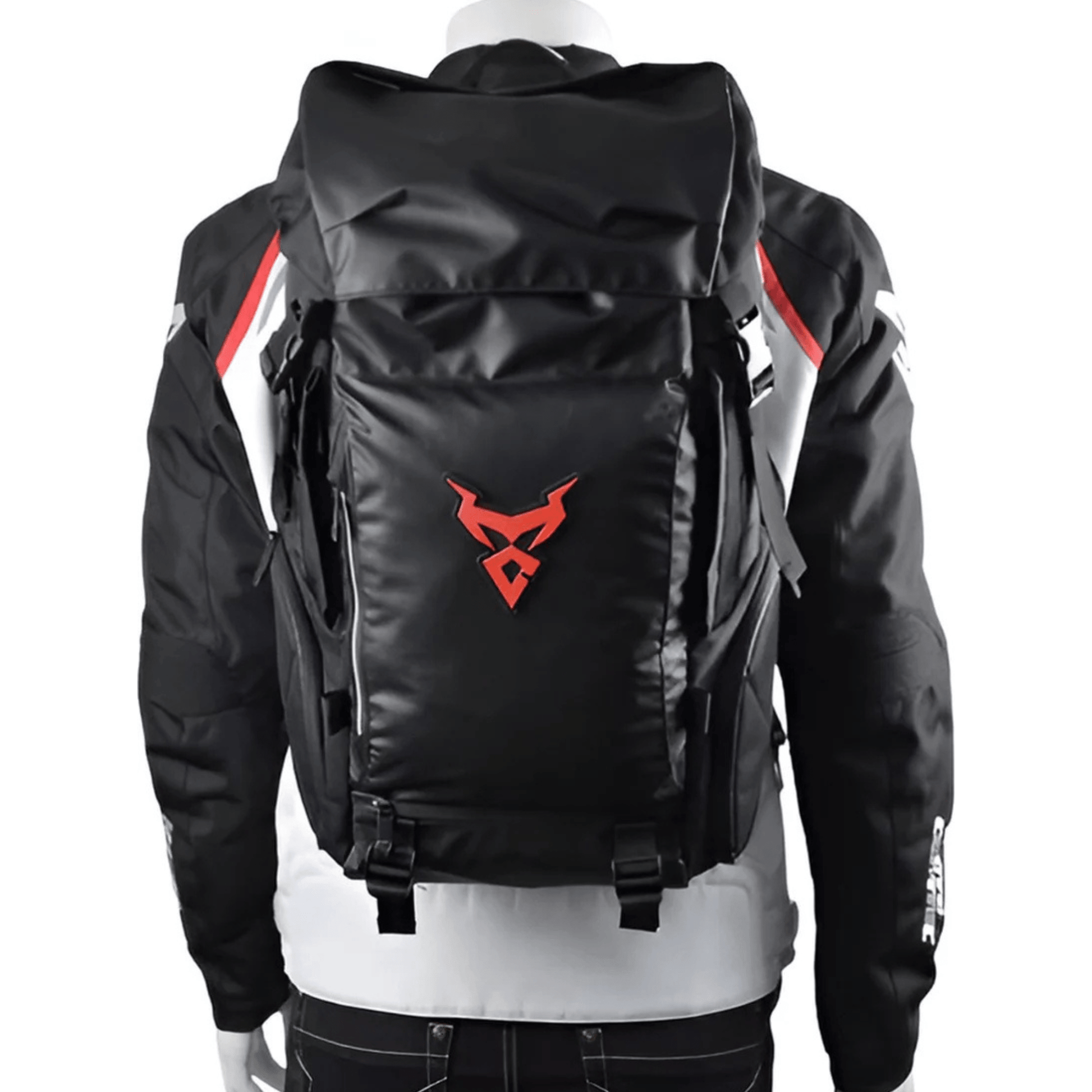 CarryQuest® - Motor Rugzak - Motorfiets Rugzak / Zadeltas Motor - Motorrugzak - 48L - Waterdicht - Oxford doek - RoodCarryQuestsimple