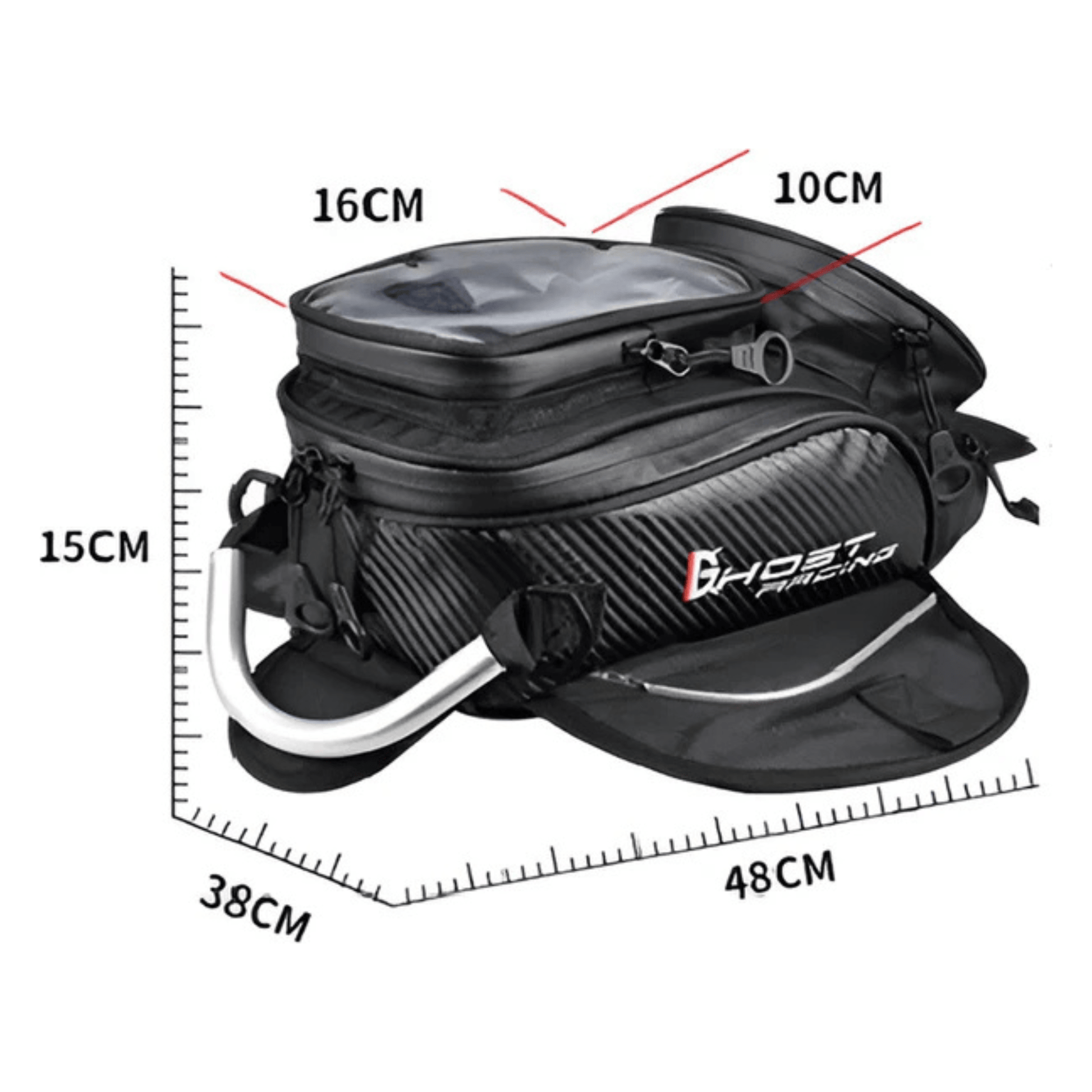 CarryQuest® - Motor Rugzak - Motorfiets Tanktas - Motorrugzak - Waterdicht - ZwartCarryQuestsimple