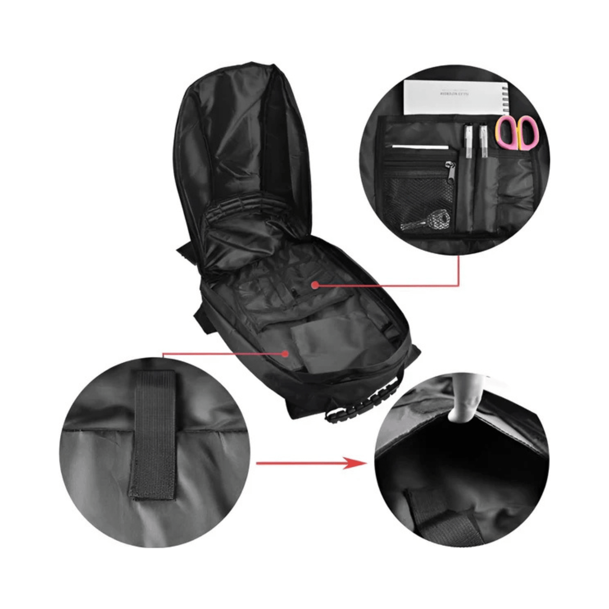 CarryQuest® - Motor Rugzak - Motorrugzak - Oxford stof - Waterdicht - Geschikt voor 13 - inch laptop - ZwartCarryQuestsimple
