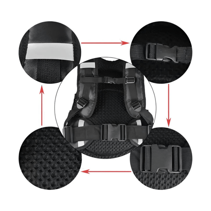 CarryQuest® - Motor Rugzak - Motorrugzak - Oxford stof - Waterdicht - Geschikt voor 13 - inch laptop - Zwart