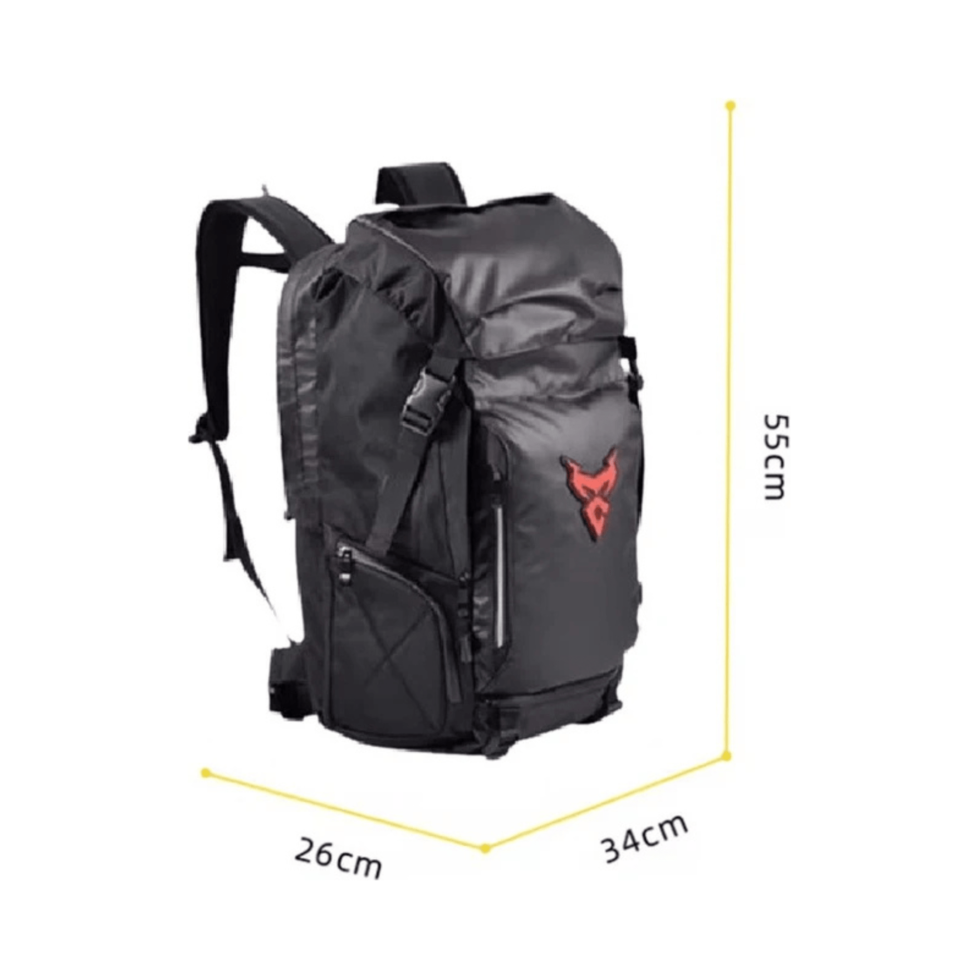 CarryQuest® - Motor Rugzak - Motortransport - Rugzakken - Waterdichte Rugzak - 48 Liter - ZwartCarryQuestsimple