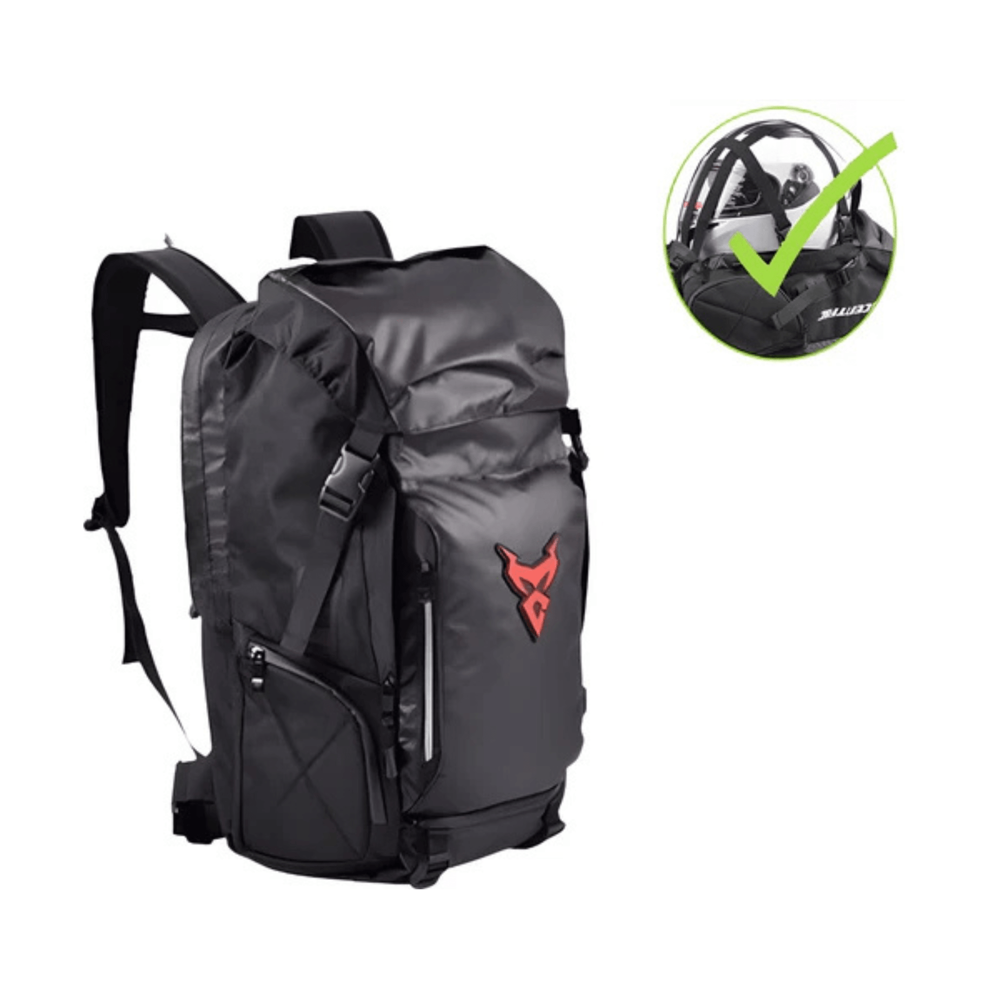 CarryQuest® - Motor Rugzak - Motortransport - Rugzakken - Waterdichte Rugzak - 48 Liter - ZwartCarryQuestsimple