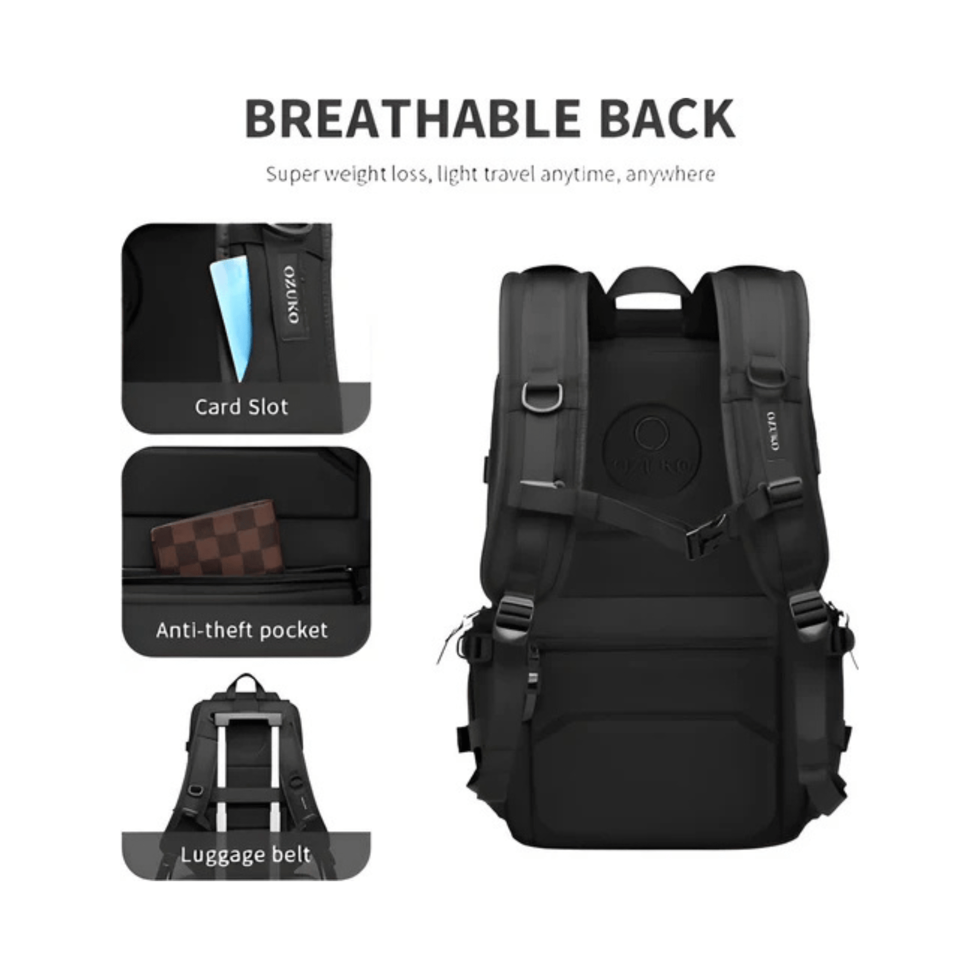 CarryQuest® - Motor Rugzak - Rugzak - Snowboard Rugzak - Motorrugzak Oxford Stof - Waterdicht - ZwartCarryQuestsimple