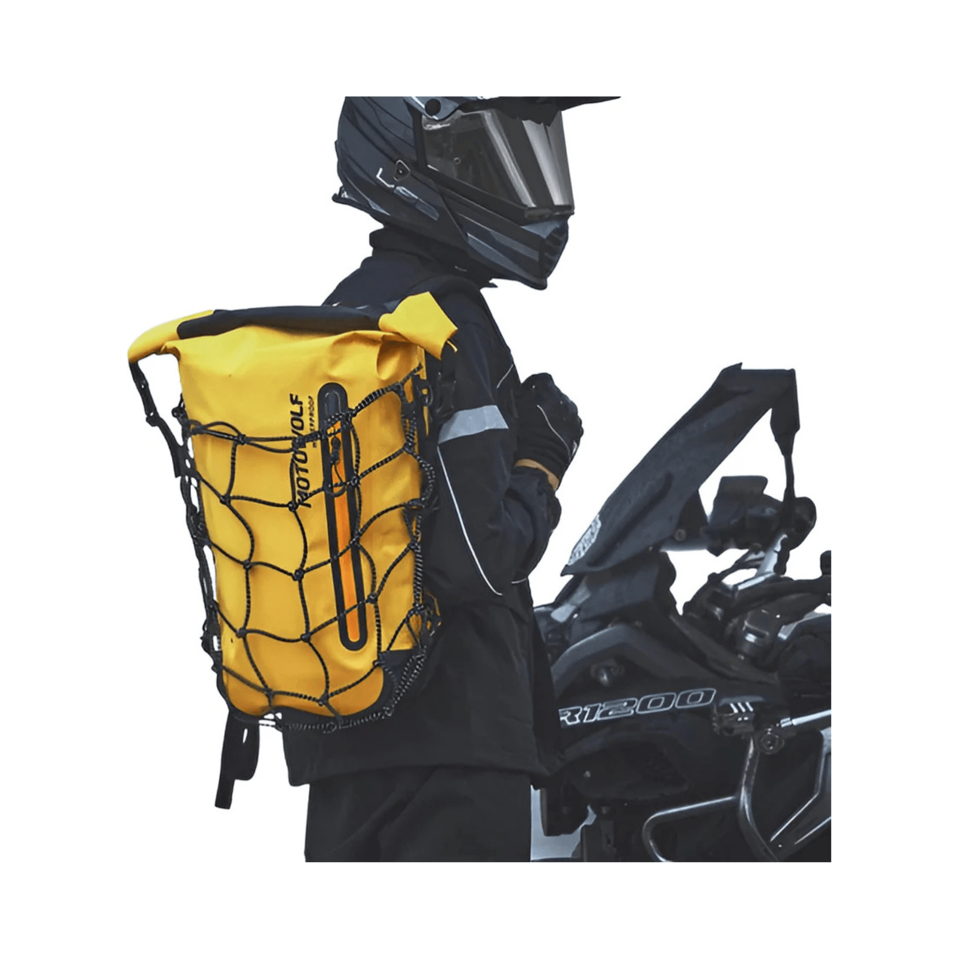 CarryQuest® - Motor Rugzak - Waterdichte Motorfiets Rugzak - 30 - Liter - 500D Oxford Stof - GeelCarryQuestsimple