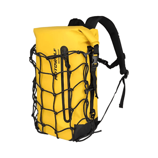 CarryQuest® - Motor Rugzak - Waterdichte Motorfiets Rugzak - 30 - Liter - 500D Oxford Stof - GeelCarryQuestsimple