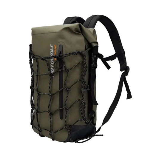CarryQuest® - Motor Rugzak - Waterdichte Motorfiets Rugzak - 30 - Liter - 500D Oxford Stof - GroenCarryQuestsimple