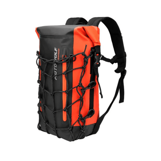 CarryQuest® - Motor Rugzak - Waterdichte Motorfiets Rugzak - 30 - Liter - 500D Oxford Stof - OranjeCarryQuestsimple