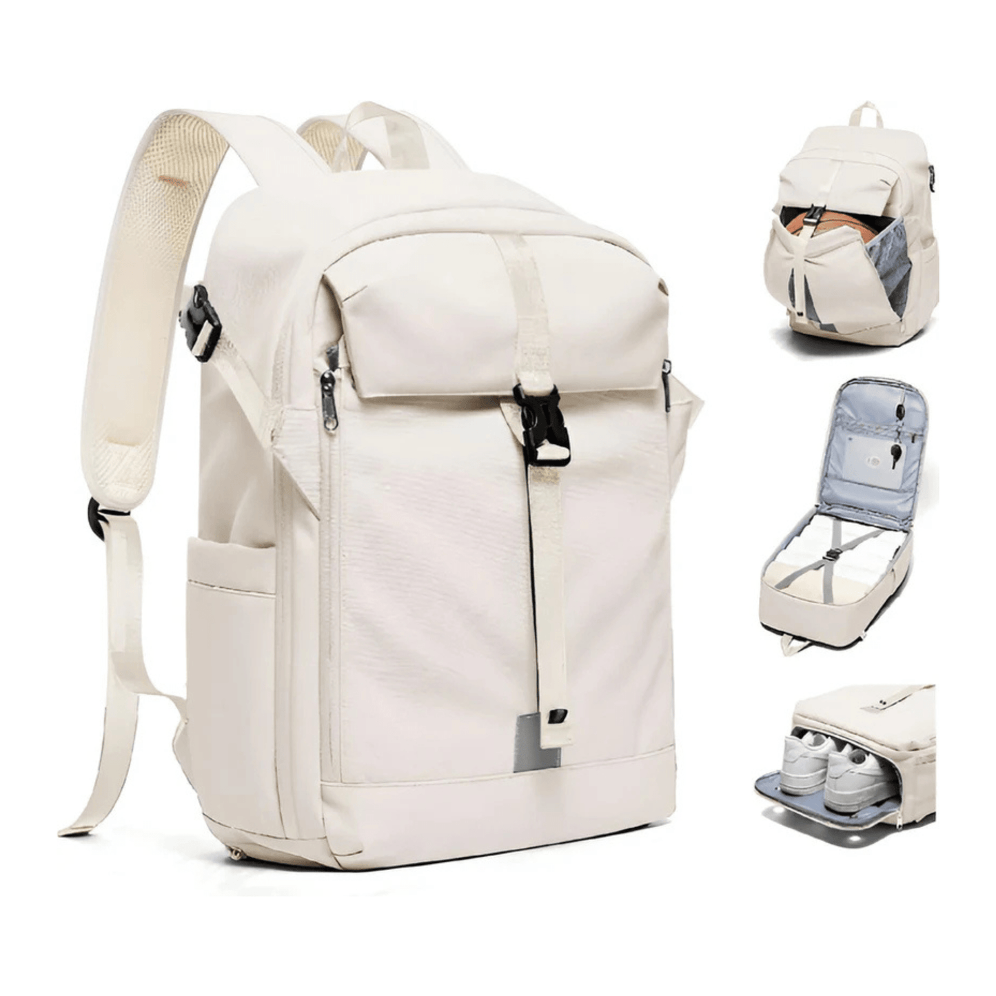 CarryQuest® - Motor Rugzak - Waterdichte Rugzak - Duurzaam Nylon - Comfortabele Schouderbanden - BeigeCarryQuestsimple