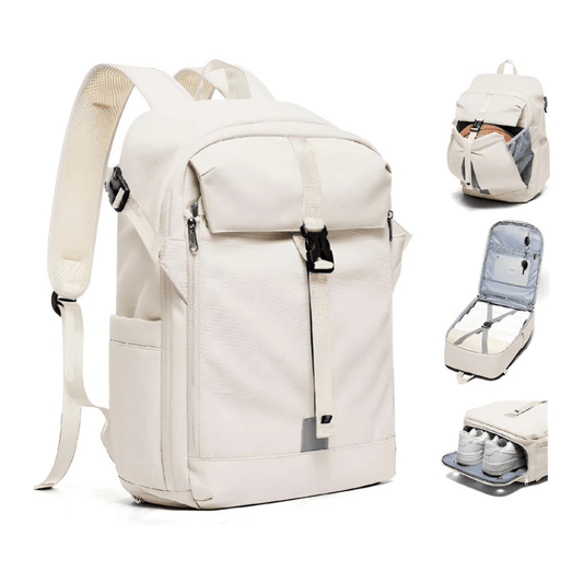 CarryQuest® - Motor Rugzak - Waterdichte Rugzak - Duurzaam Nylon - Comfortabele Schouderbanden - BeigeCarryQuestsimple