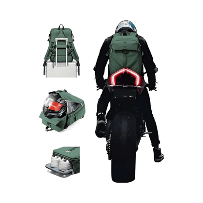 CarryQuest® - Motor Rugzak - Waterdichte Rugzak - Duurzaam Nylon - Comfortabele Schouderbanden - GroenCarryQuestsimple