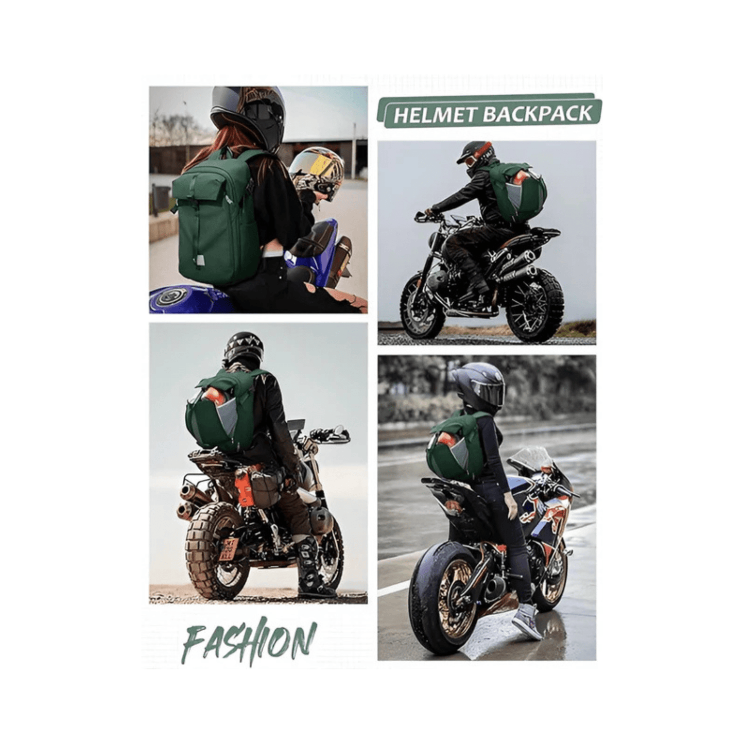 CarryQuest® - Motor Rugzak - Waterdichte Rugzak - Duurzaam Nylon - Comfortabele Schouderbanden - KhakiCarryQuestsimple