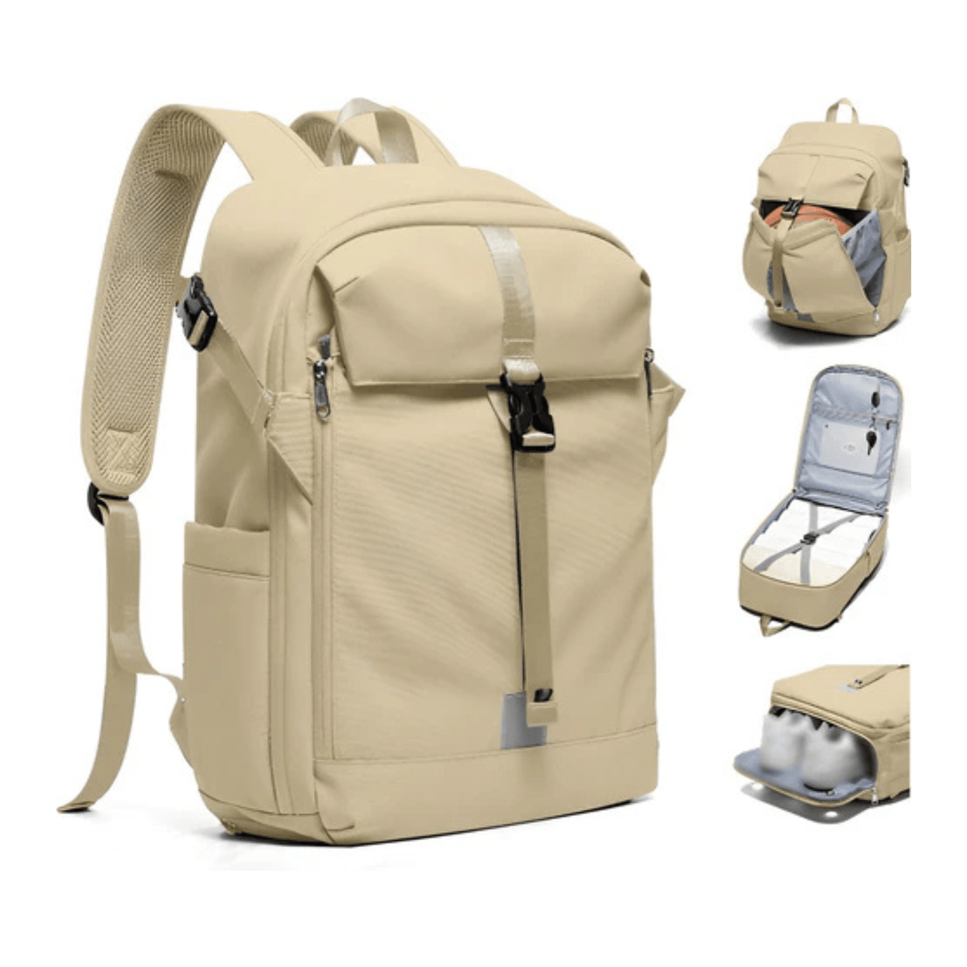 CarryQuest® - Motor Rugzak - Waterdichte Rugzak - Duurzaam Nylon - Comfortabele Schouderbanden - KhakiCarryQuestsimple