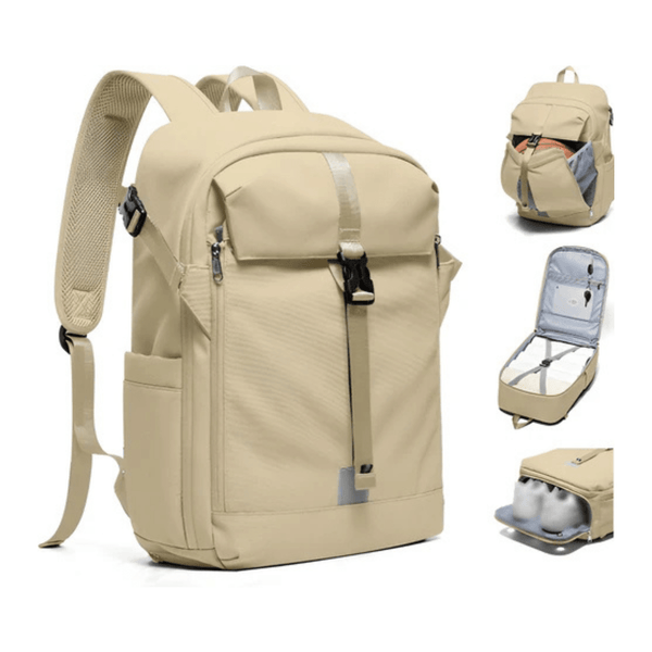 CarryQuest® - Motor Rugzak - Waterdichte Rugzak - Duurzaam Nylon - Comfortabele Schouderbanden - Khaki