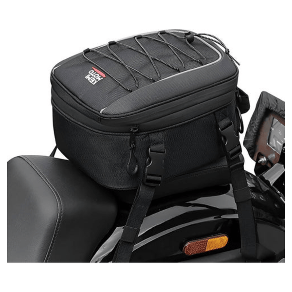 CarryQuest® - Motor Rugzak - Zadeltas Motor - 7 - 12 Liter Capaciteit - Waterdicht Oxford Stof - Zwart