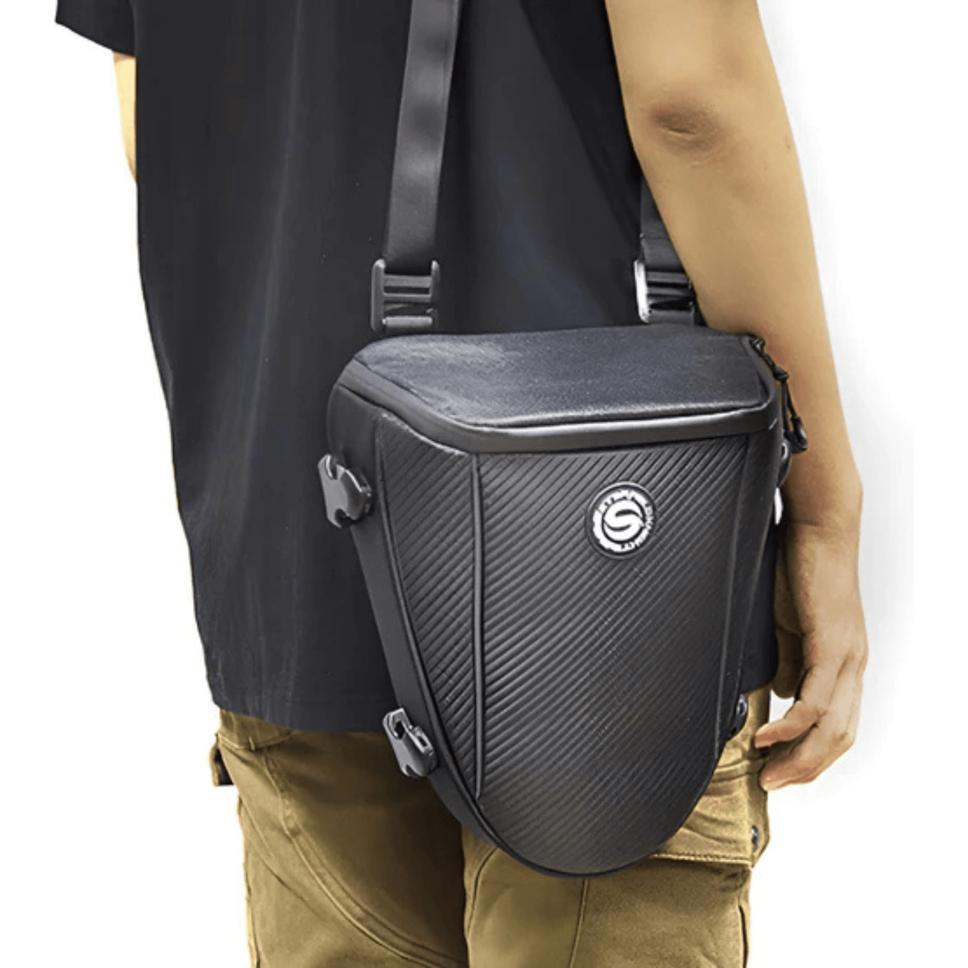 CarryQuest® - Motor Rugzak - Zadeltas Motor - Motorfiets Achtertas - Motorrugzak - ZwartCarryQuestsimple