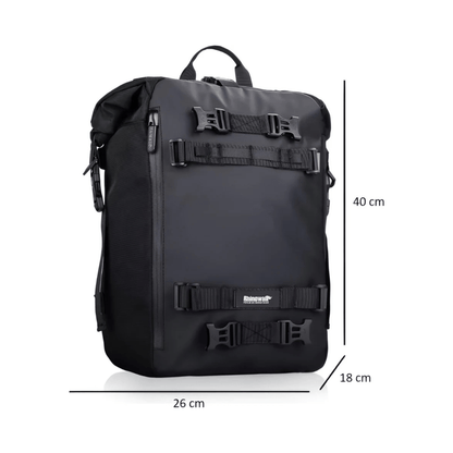 CarryQuest® - Motor Rugzak - Zadeltas Motor - Multifunctionele 20L Waterdichte - Lichtgewicht - ZwartCarryQuestsimple