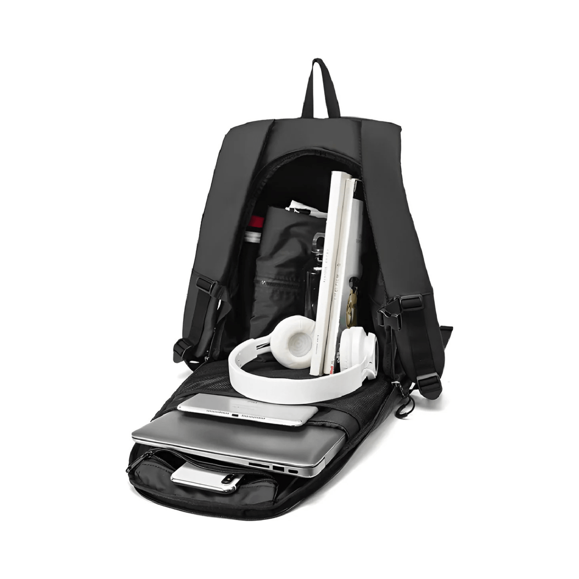 CarryQuest® - Motor Rugzak - Zwarte Motorhelm Rugzak - Motorrugzak - Slechts 0.6 kg - ZwartCarryQuestsimple