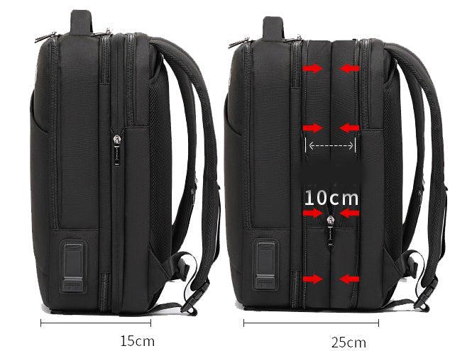CarryQuest® Multifunctionele 15,6 Inch Computer Rugzak – Waterdicht, USB - Oplaadfunctie, Ideaal voor Werk en ReizenCarryQuest®simpleNiet Klaar