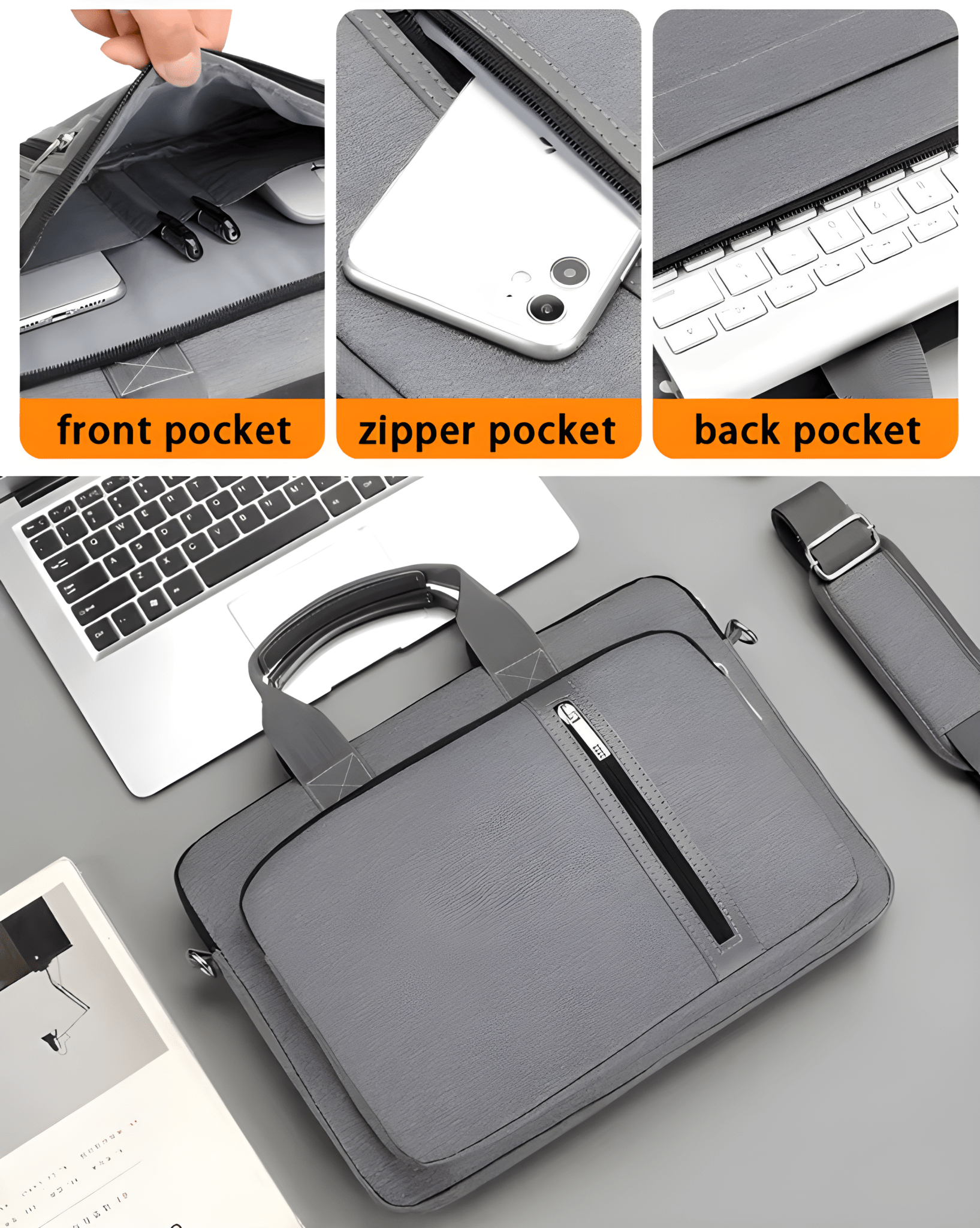 CarryQuest® - Multifunctionele Laptoptas - 3 Kleuren - 3 maten - CarryQuest