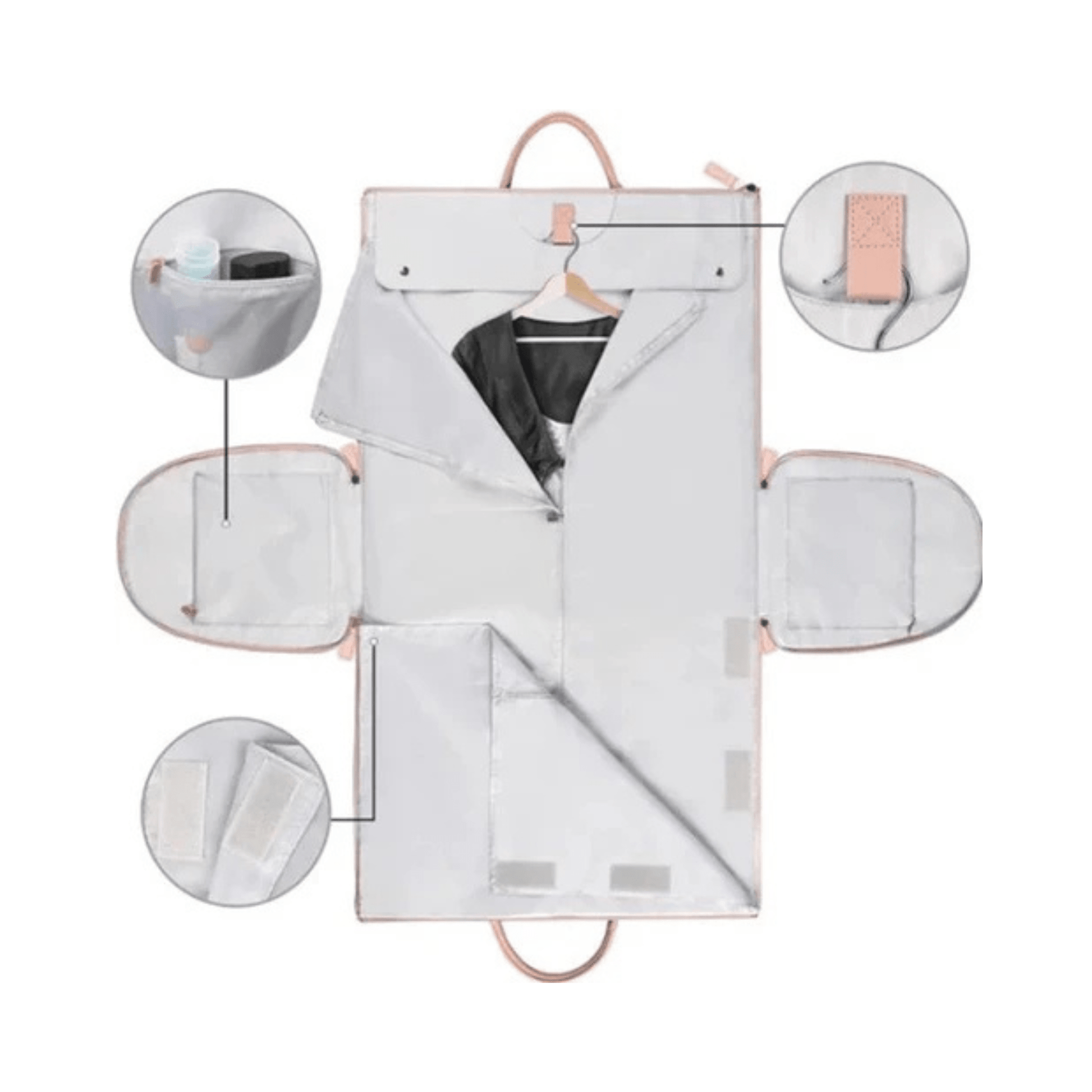 CarryQuest® - Multifunctionele opvouwbare reistas - Zaken reistassen - travel wekkendtassen - RozeCarryQuestsimple