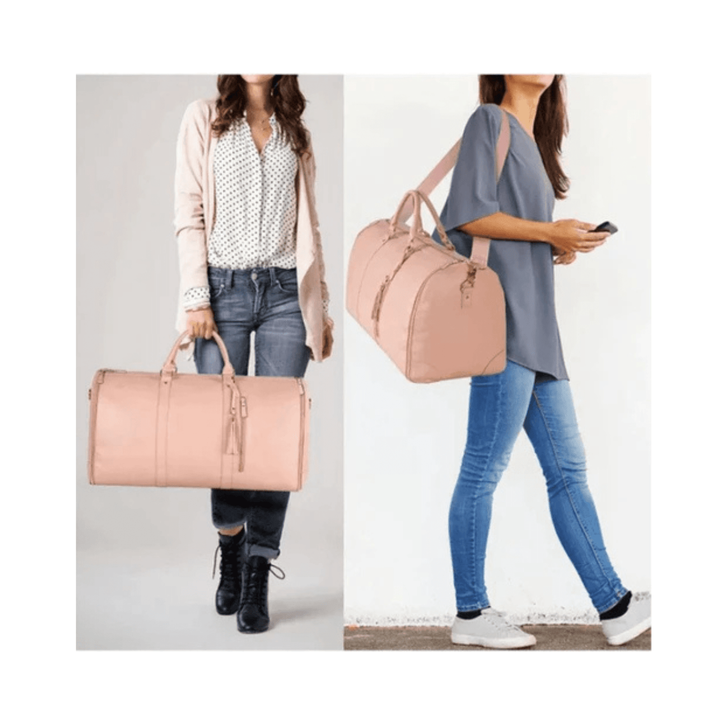 CarryQuest® - Multifunctionele opvouwbare reistas - Zaken reistassen - travel wekkendtassen - RozeCarryQuestsimple