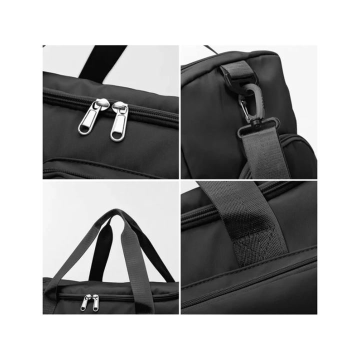 CarryQuest® - Multifunctionele zwarte weekendtas - Zwart