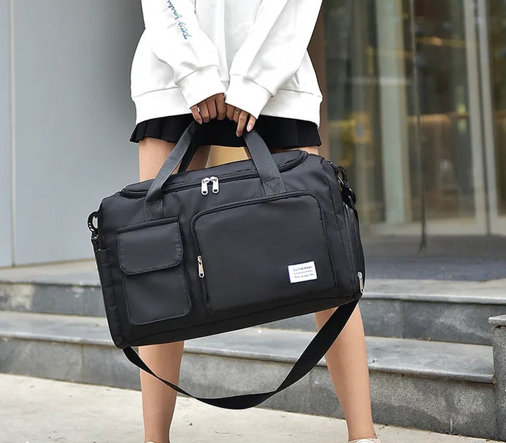 CarryQuest® - Multifunctionele zwarte weekendtas - Zwart