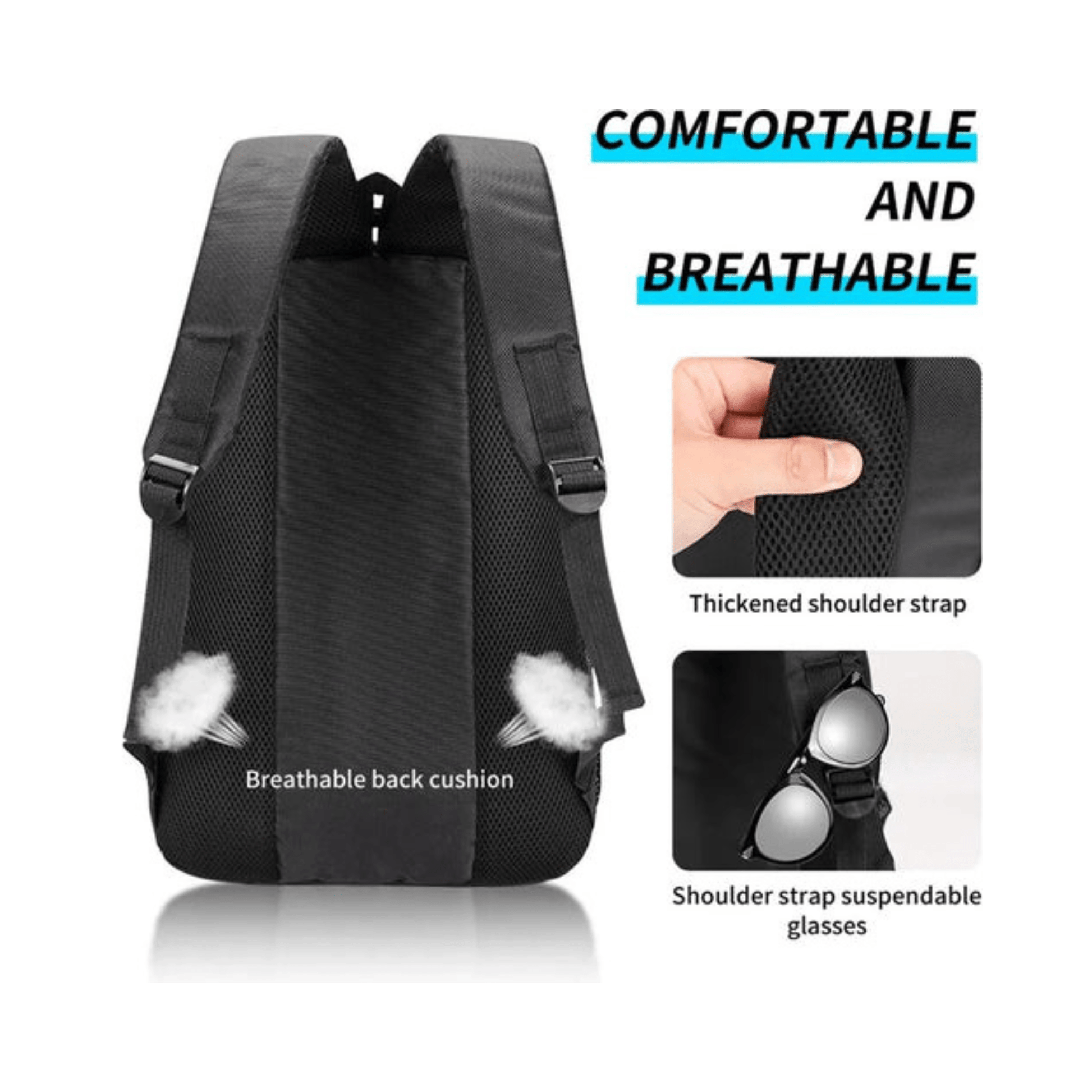 CarryQuest® - Outdoor Travel Custom Design School Backpack - Schoolreizen - ZwartCarryQuestsimple