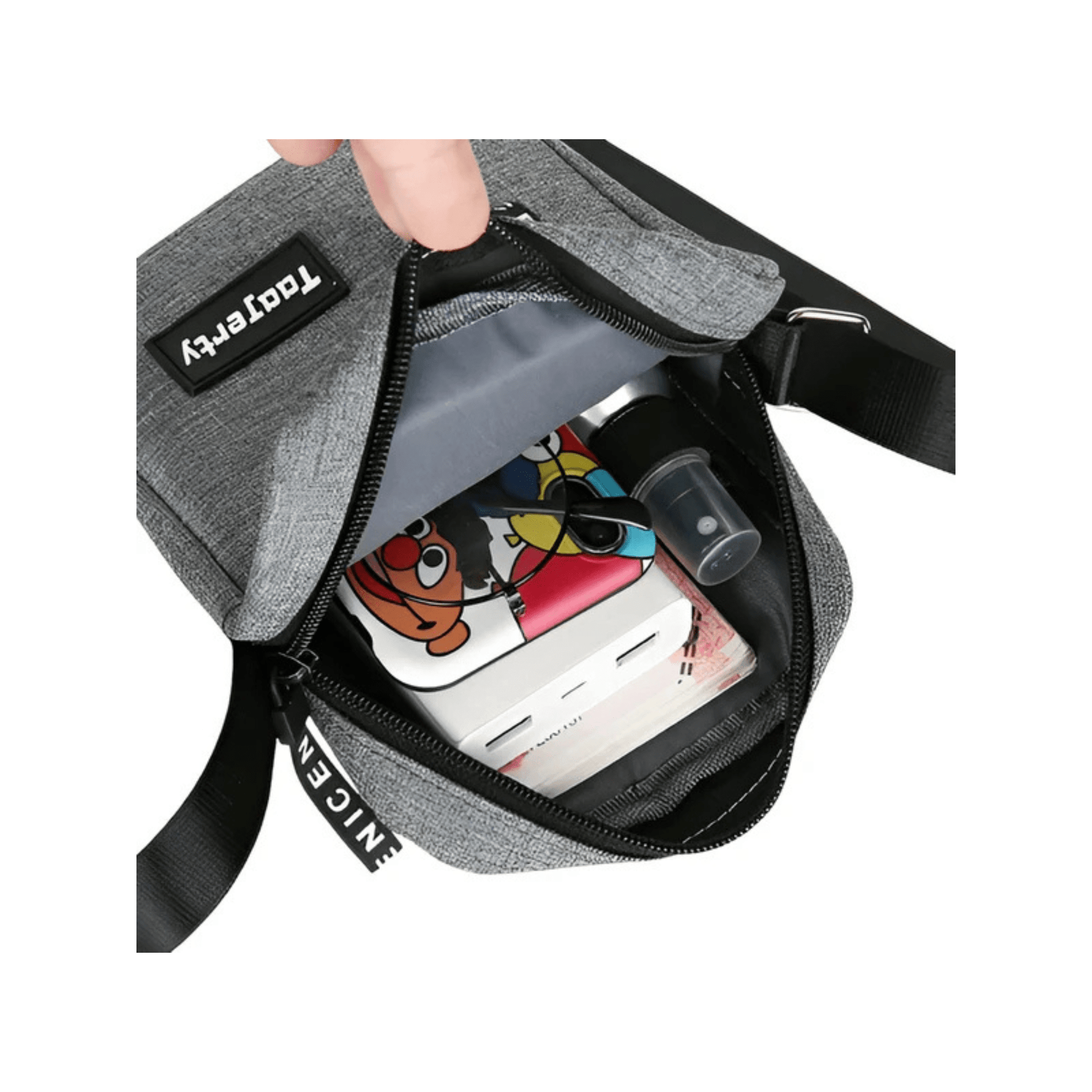 CarryQuest® - Oxford Bags Heren Schoudertas - Zakelijke Tassen voor Mannen - Zwart/GrijsCarryQuestsimple