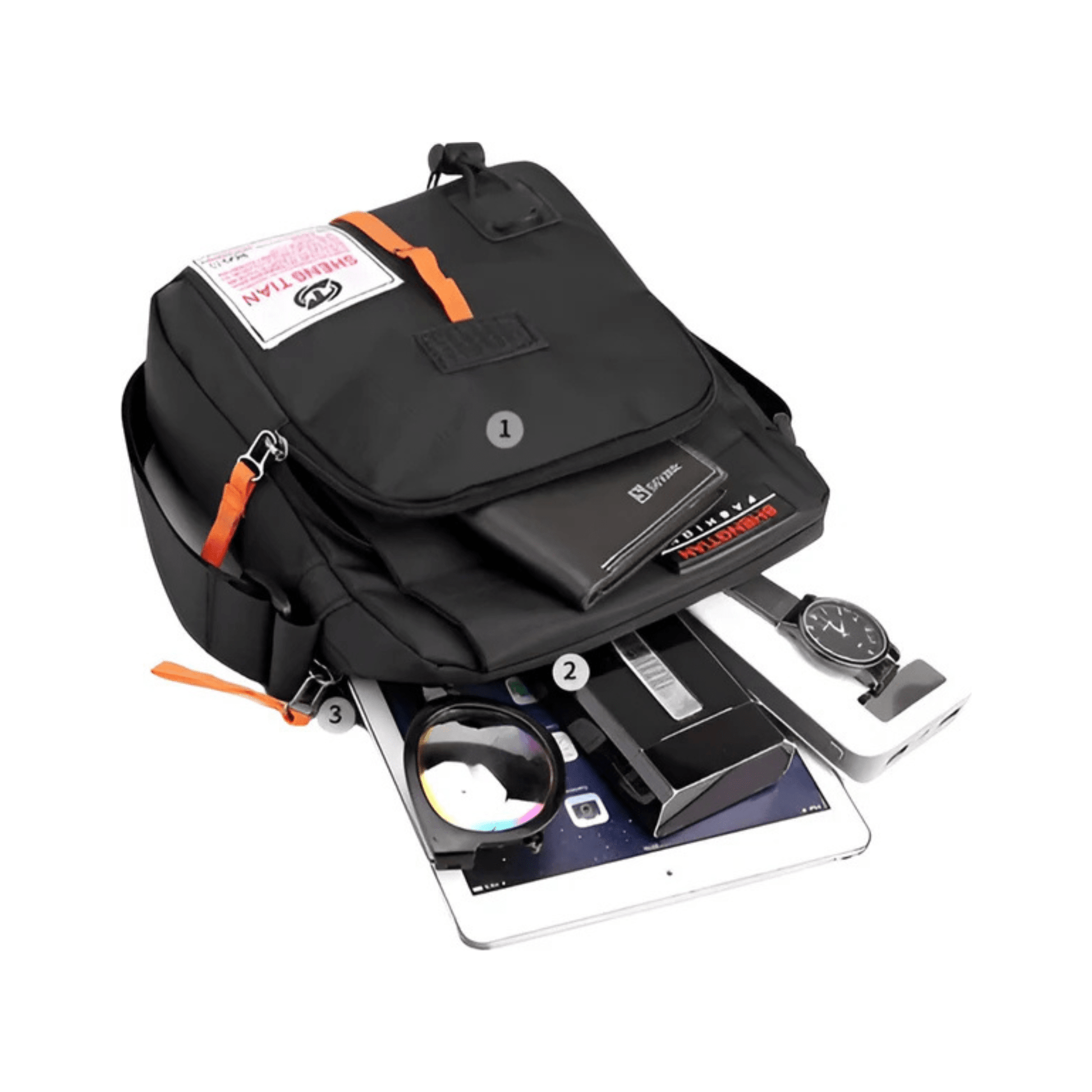 CarryQuest® - Oxford Bags Heren Schoudertas - Zakelijke Tassen voor Mannen - Zwart/GrijsCarryQuestsimple