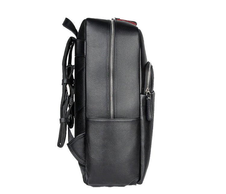 CarryQuest® Premium Leer Backpack – 39x32x16 cm – Lichtgewicht & Ruim – Zwart/Bruin – Ideaal voor Werk & ReizenCarryQuest®simpleNiet Klaar