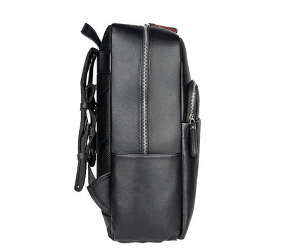 CarryQuest® Premium Leer Backpack – 39x32x16 cm – Lichtgewicht & Ruim – Zwart/Bruin – Ideaal voor Werk & ReizenCarryQuest®simpleNiet Klaar