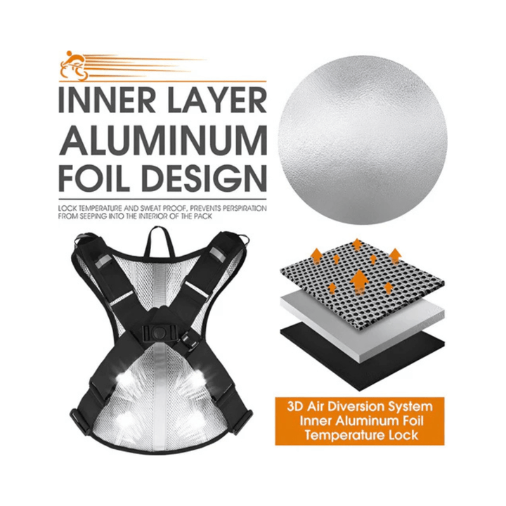 CarryQuest® - Professionele Sport Rugzak 20L + 2L Water Bag - Waterzak Compatibel - Wandelrugzak - Zwart