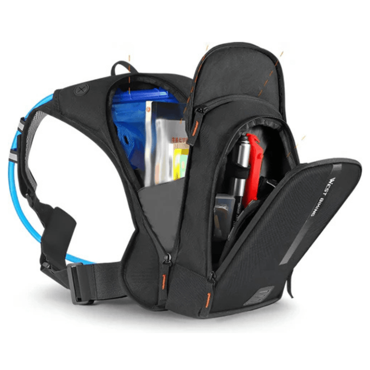 CarryQuest® - Professionele Sport Rugzak 20L + 2L Water Bag - Waterzak Compatibel - Wandelrugzak - Zwart