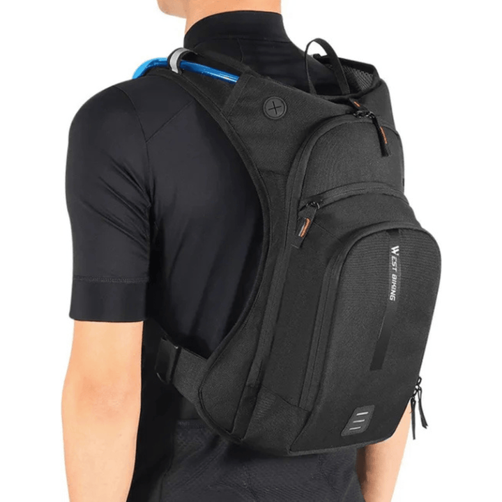 CarryQuest® - Professionele Sport Rugzak 20L + 2L Water Bag - Waterzak Compatibel - Wandelrugzak - Zwart