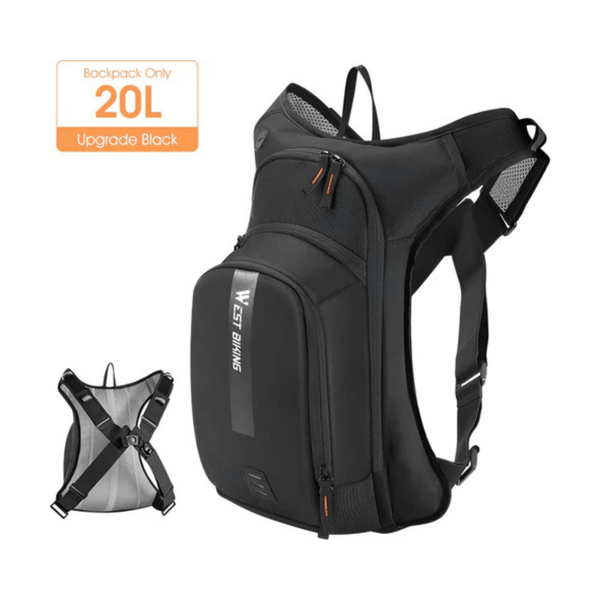 CarryQuest® - Professionele Sport Rugzak 20L - Waterzak Compatibel - Wandelrugzak - Zwart