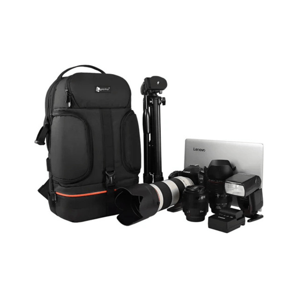 CarryQuest® Professionele Waterdichte Camera Schouders Rugzak - DSLR + 3 Lenzen + 2 Statieven - Oranje