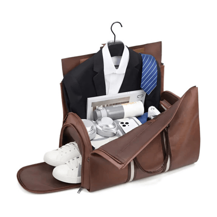 CarryQuest® - PU Leder - Duffel Bag - Weekendtassen - Weekend & Reis - Zwart