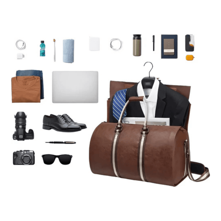 CarryQuest® - PU Leder - Duffel Bag - Weekendtassen - Weekend & Reis - Zwart